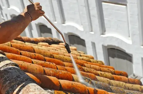 Démoussage de toiture au Fauga